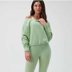 Spiritual Gangster Vida Off Shoulder Sweatshirt - Size Small